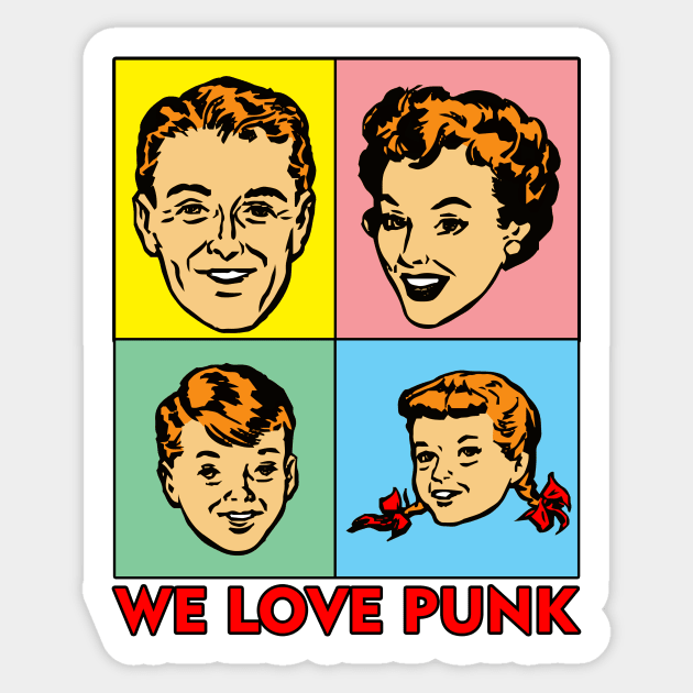 WE LOVE PUNK Sticker by theanomalius_merch